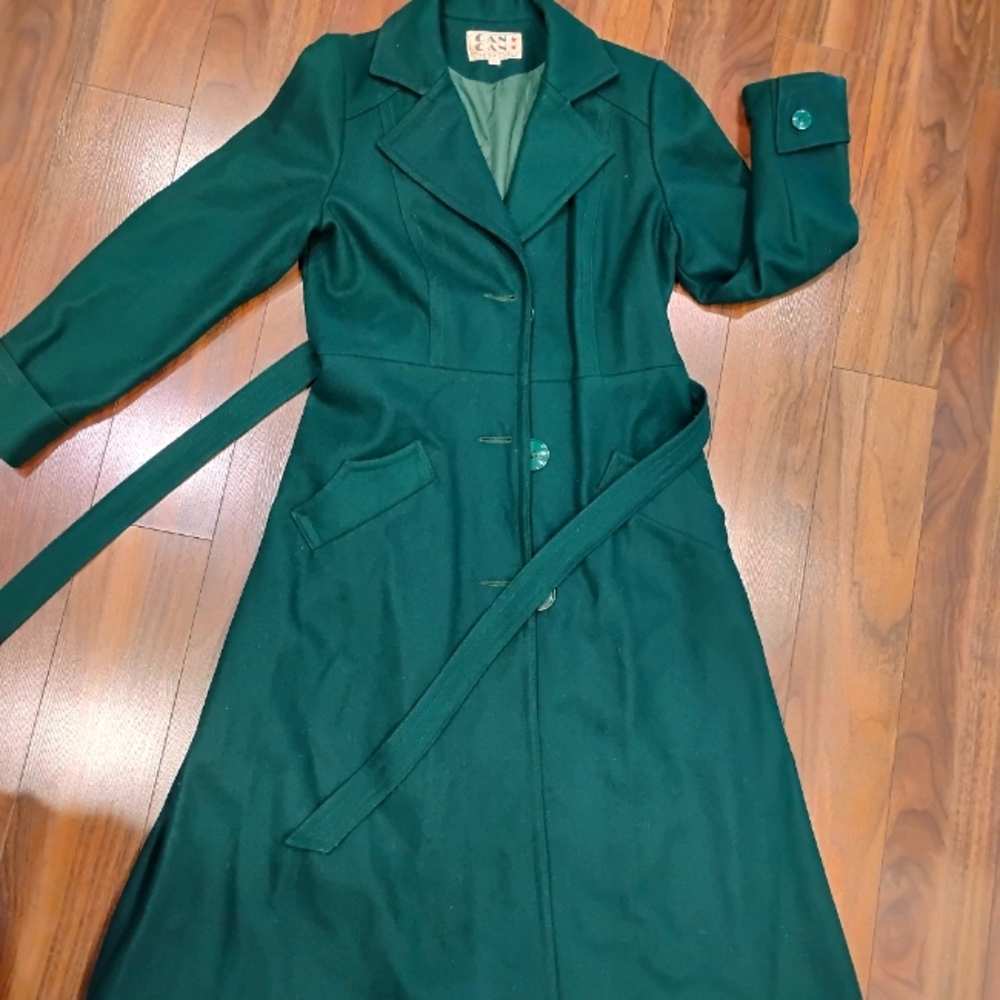 Vintage wool green coat